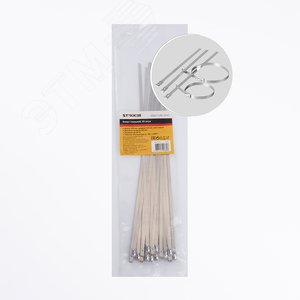 Хомут стальной 4,6х300мм, d пучка max 88мм, нагрузка 50кг, серый (25шт в упак),