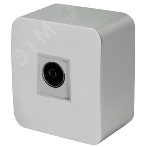 Розетка телевизионная 75 Ом 5-862МГц серия София серебро STEKKER