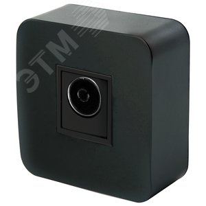 Розетка телевизионная 75 Ом 5-862МГц серия София черный STEKKER