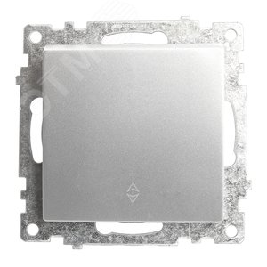 Переключатель 1-клавишный (механизм), 250В, 10А, серия Катрин, серебро