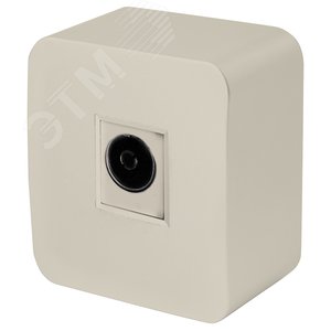 Розетка телевизионная 75 Ом 5-862МГц серия София слоновая кость STEKKER