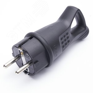 Вилка угловая с/з, каучук, серия Одри, черный,