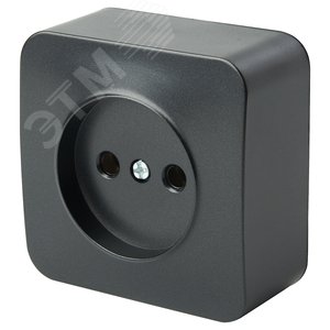 Розетка одноместная б/з 250В 10А серия София черный матовый STEKKER
