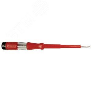 Тестер напряжения контактный 100-500V, 12*200 мм, красный,
