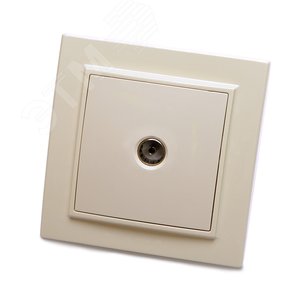 Розетка телевизионная, 75 Ом, 5-862МГц, серия Эрна, слоновая кость, Stekker