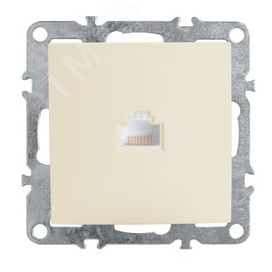 Розетка компьютерная одноместная (механизм) RJ-45, серия Эрна, слоновая кость, Stekker