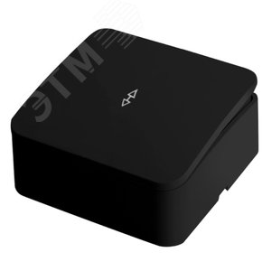 Переключатель одноклавишный 250В 10А серия София черный матовый STEKKER