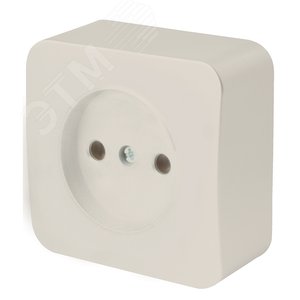 Розетка одноместная б/з 250В 10А серия София слоновая кость STEKKER