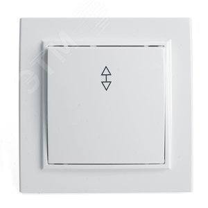 Переключатель одноклавишный, серия Эрна, белый, Stekker