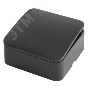 Выключатель одноклавишный 250В 10А серия София черный матовый STEKKER