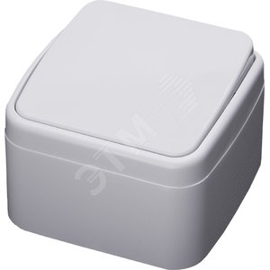 Выключатель одноклавишный серия Basic, белый,