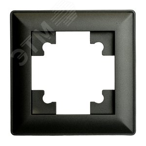 Рамка одноместная пластик серия Катрин черный STEKKER