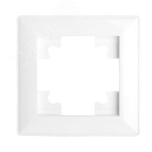 Рамка одноместная пластик серия Катрин белый STEKKER