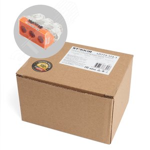 Клемма монтажная 3-проводная для одножильных проводников (с пастой), LD773-173-1