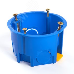 Подрозетник с лапками для полых стен, синий (без стикера), EBX20-02-2