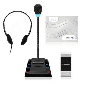 Комплекс цифрового дуплексного переговорного устройства 'клиент-кассир' (S-401 - 1шт) подключение наушников (в комплекте) и 1-но канальной системой за