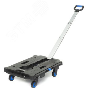 Тележка платформенная складная, алюминий, сталь, пластик, грузоподъемность 137кг