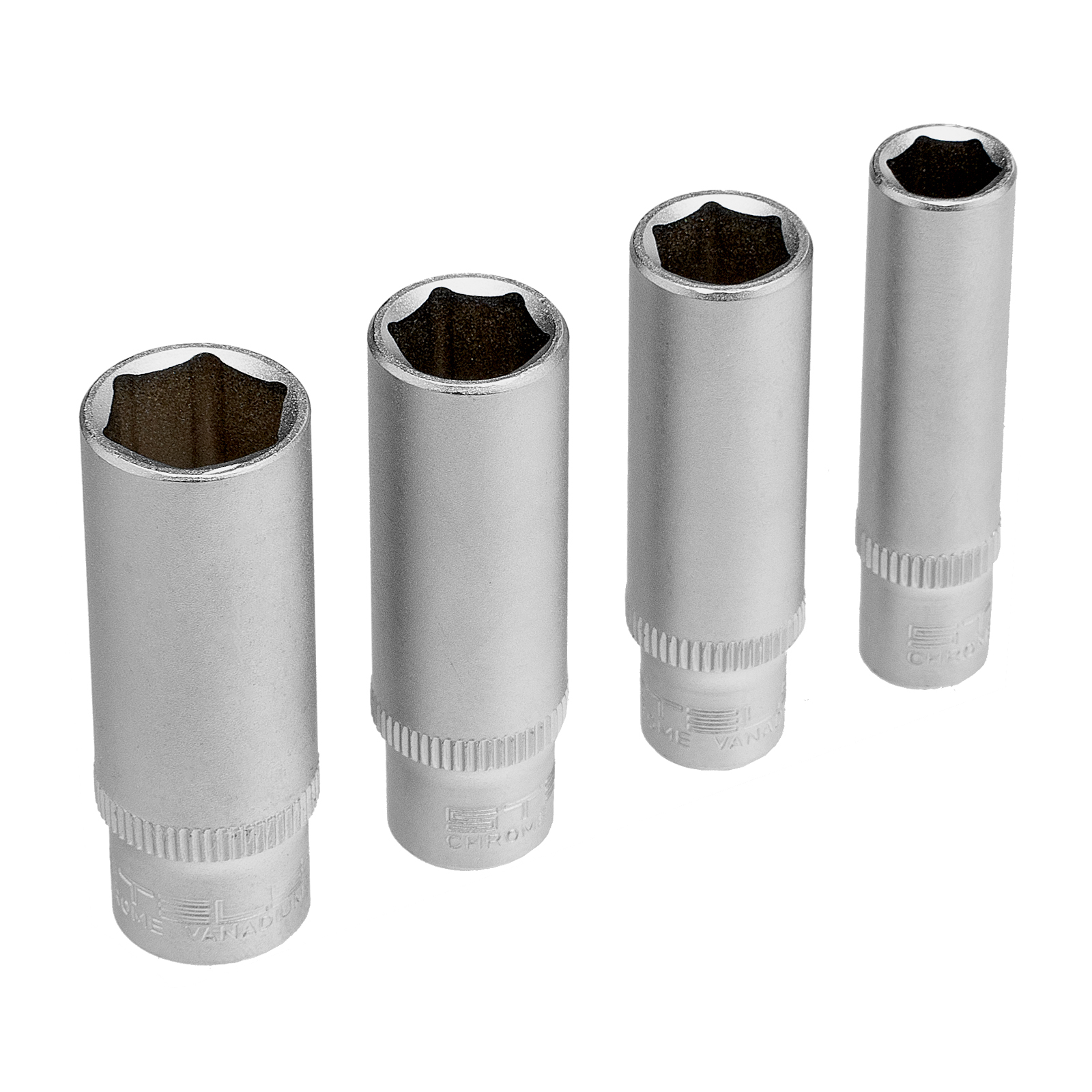 Набор инструментов 1/2", 1/4", CrV, 12 гранные головки, пластиковый кейс, 109 предмета Stels