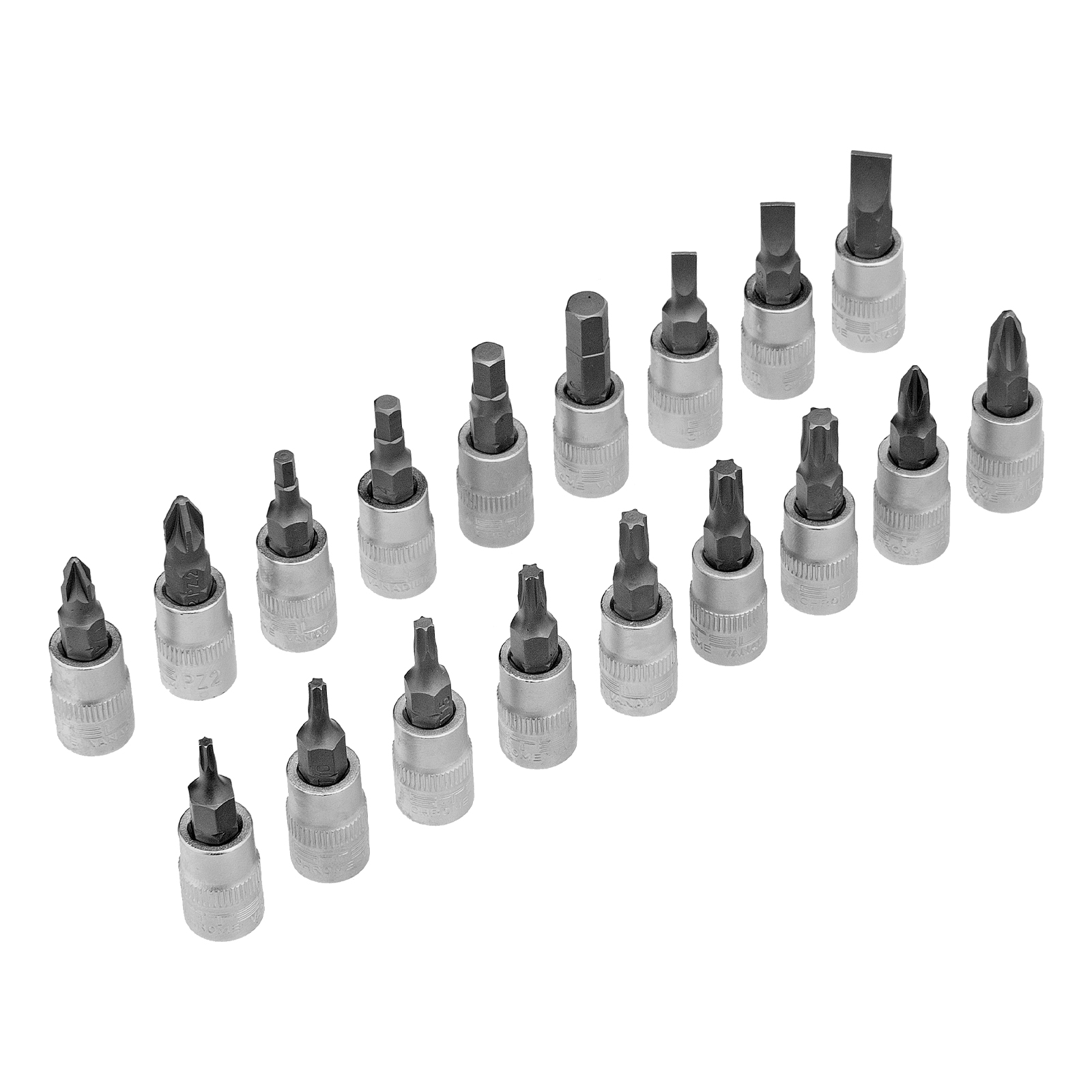 Набор инструментов 1/2", 1/4", CrV, 12 гранные головки, пластиковый кейс, 109 предмета Stels