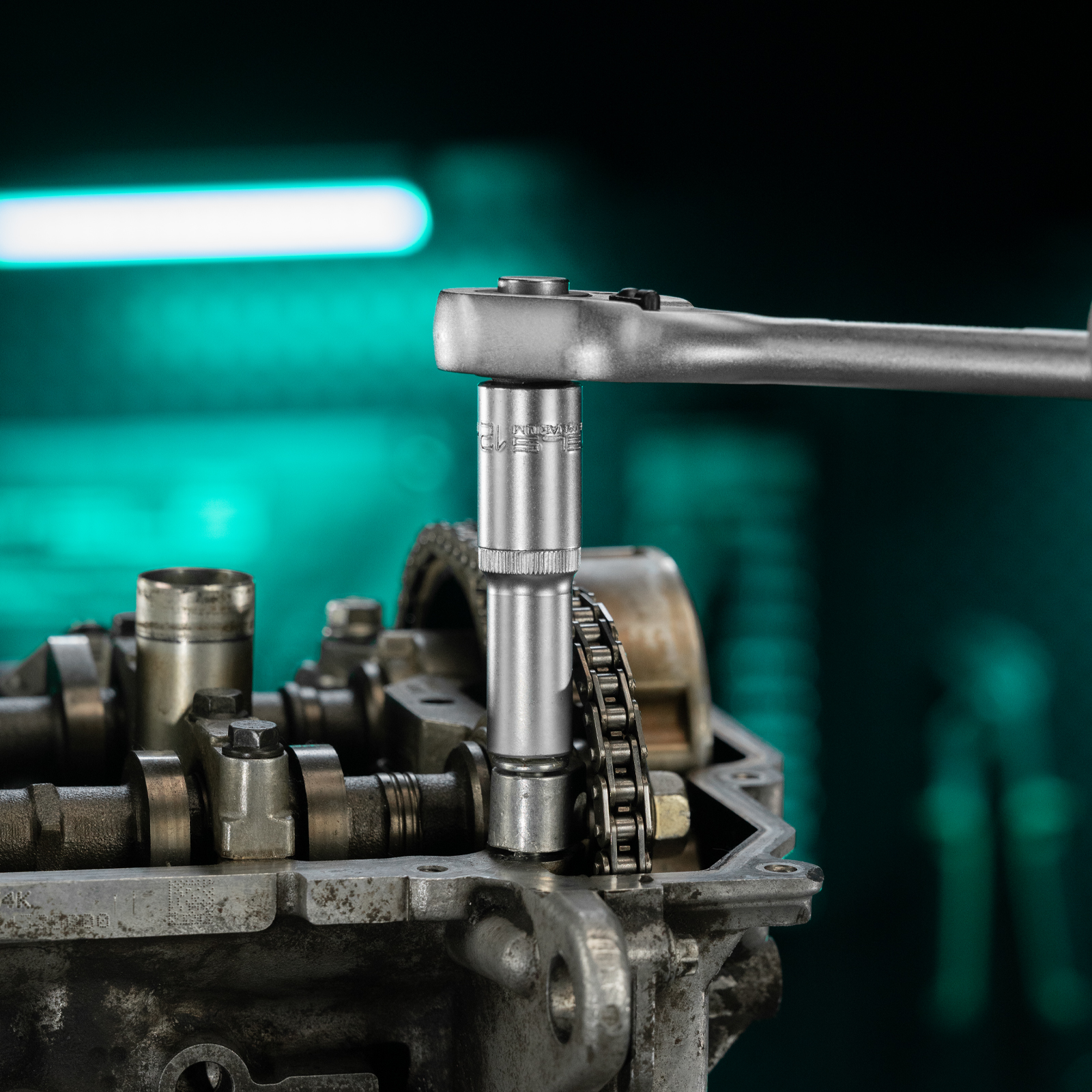 Головка торцевая удлиненная, 12 мм, шестигранная, CrV, под квадрат 1/2 Stels