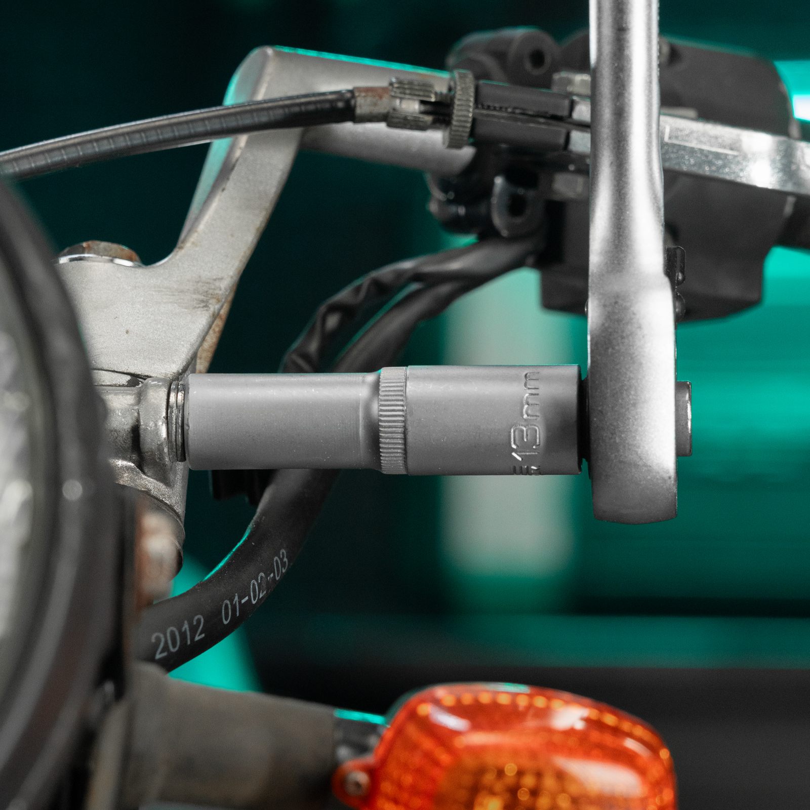 Головка торцевая удлиненная, 13 мм, шестигранная, CrV, под квадрат 1/2 Stels