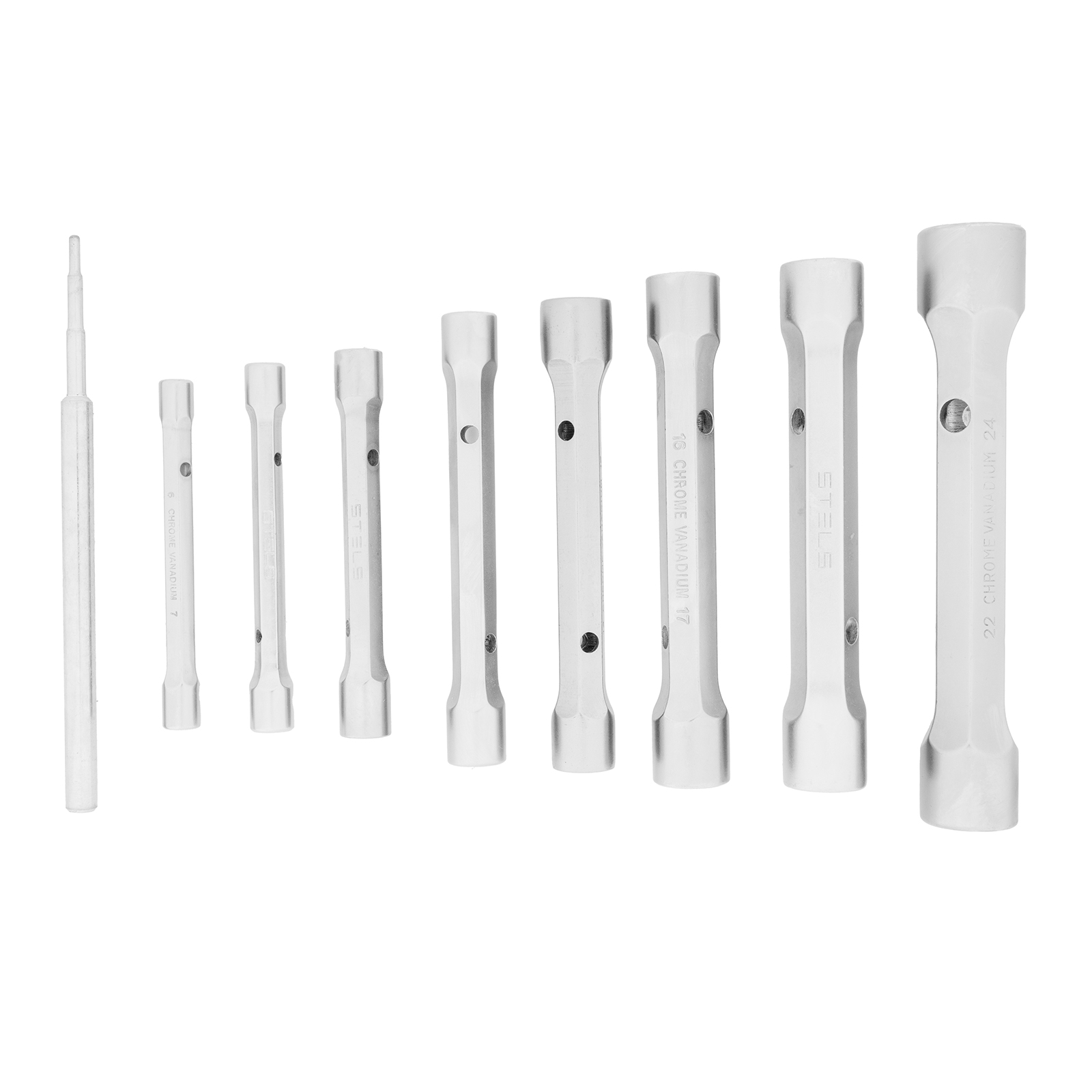 Набор ключей трубчатых торцевых усиленных 9 шт, CrV Stels