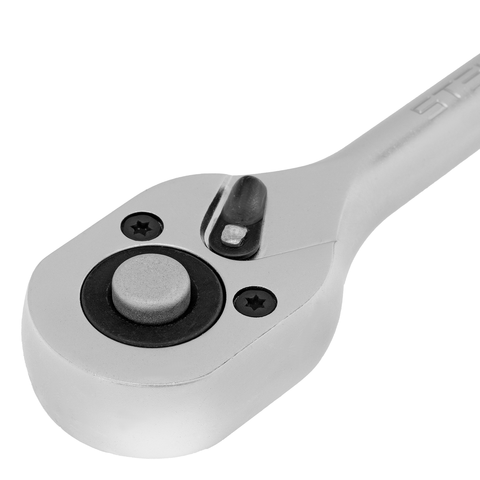 Ключ-трещотка 1/2", CrV, 72 зуба, с быстрым сбросом, матовый хром Stels