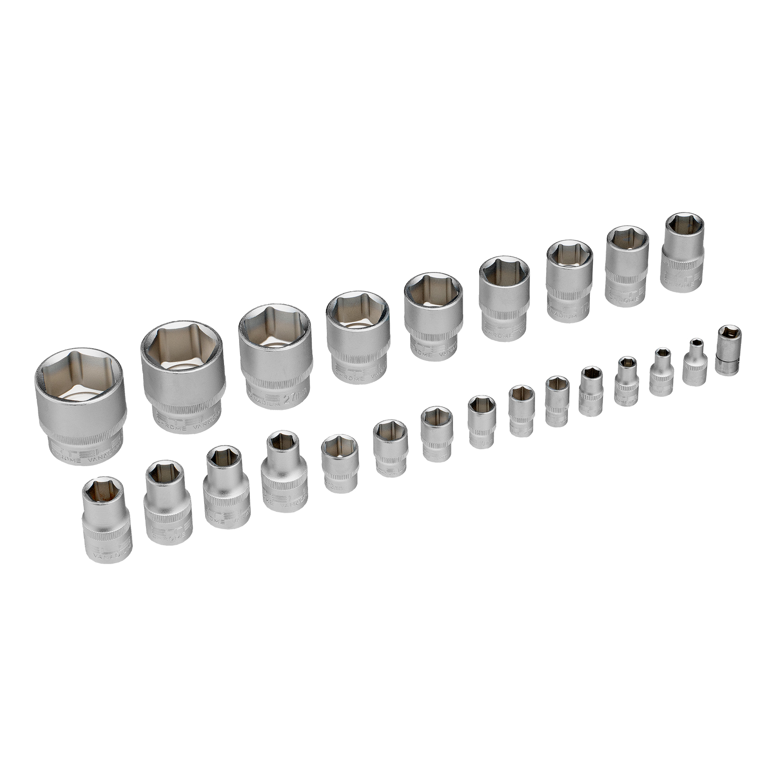 Набор инструментов, 1/2", 1/4", CrV, пластиковый кейс 76 предметов Stels