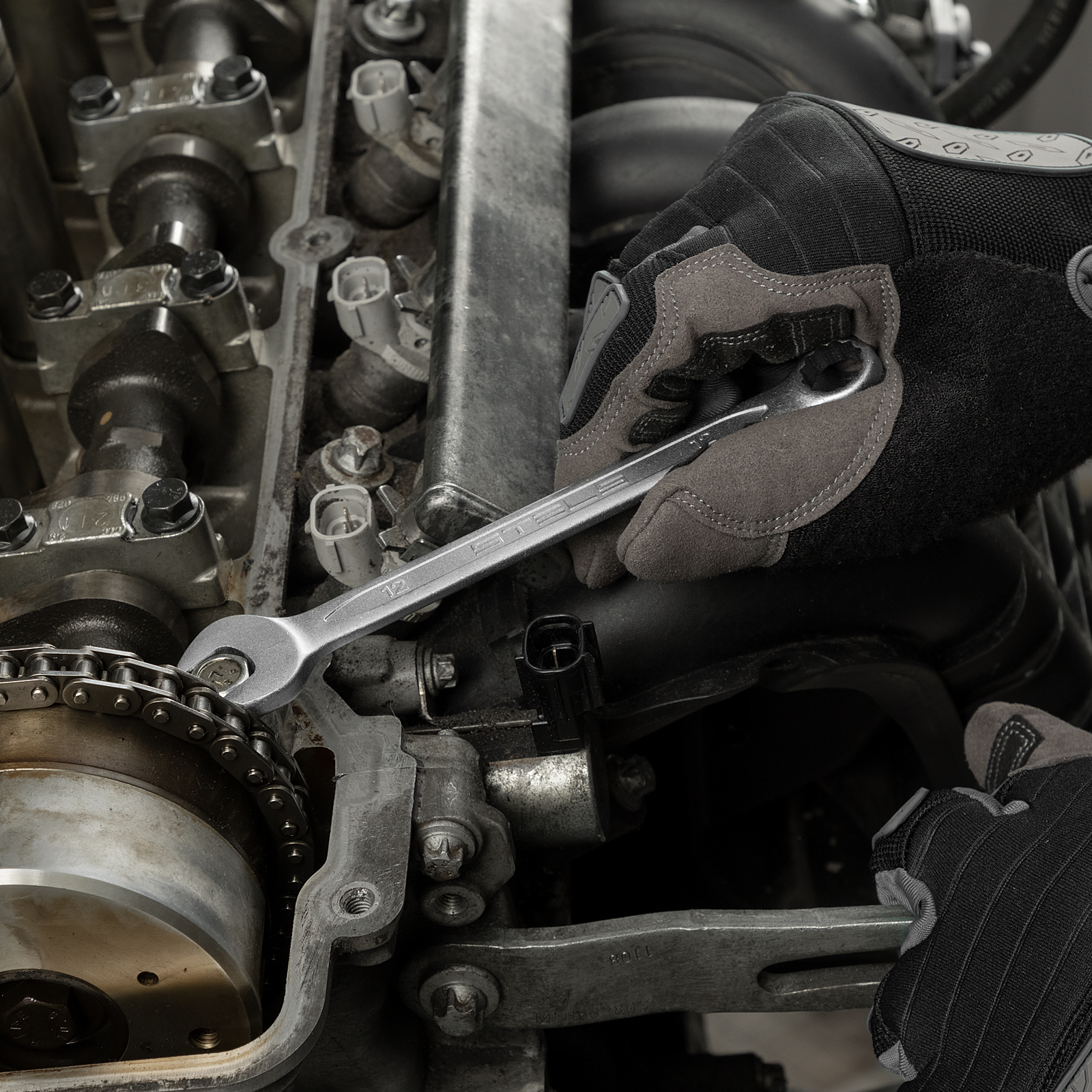 Набор инструментов, 1/2", Cr-V, S2, усиленный кейс, 58 предметов Stels