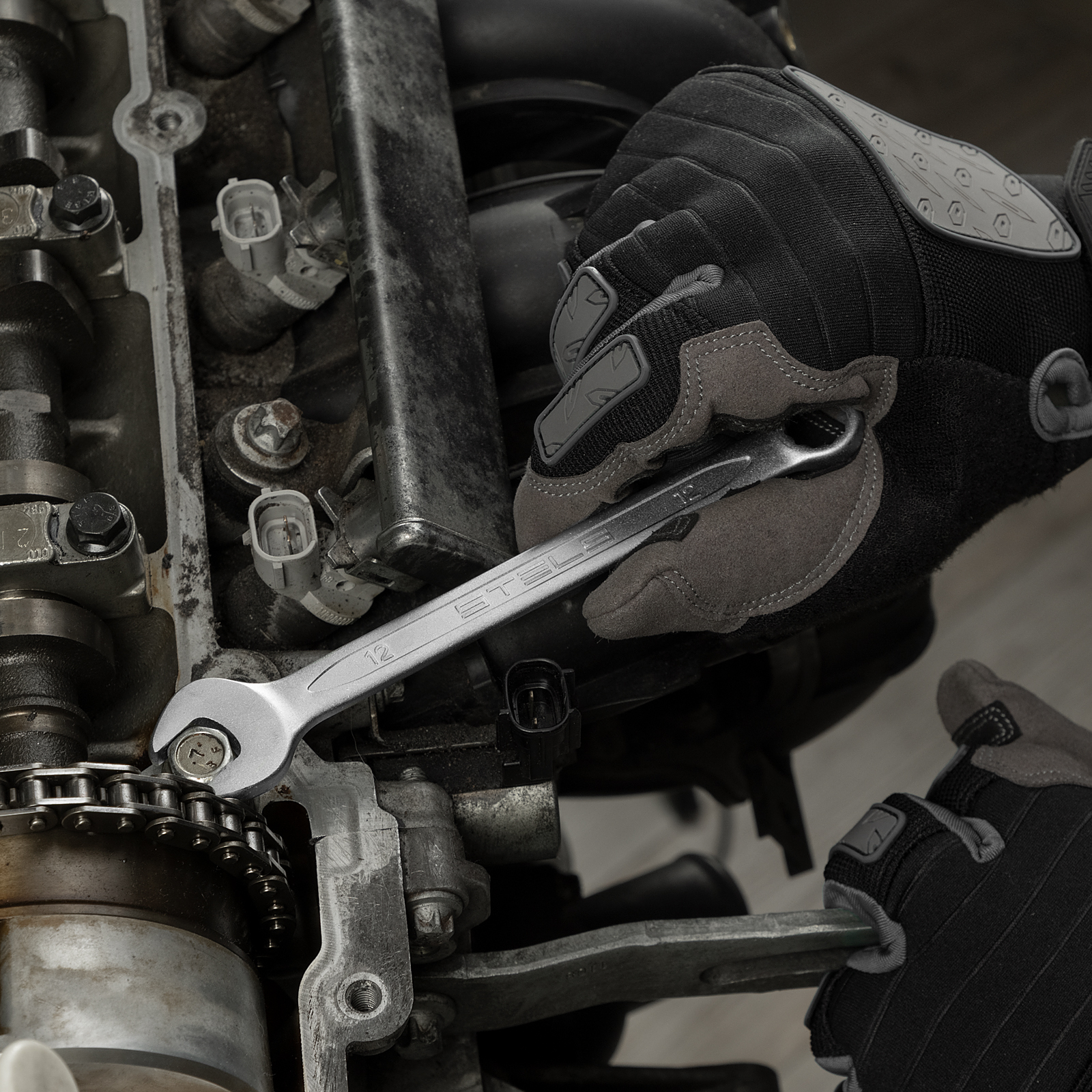 Набор инструментов, 1/4", 3/8", 1/2", Cr-V, S2, усиленный кейс, 216 предметов Stels