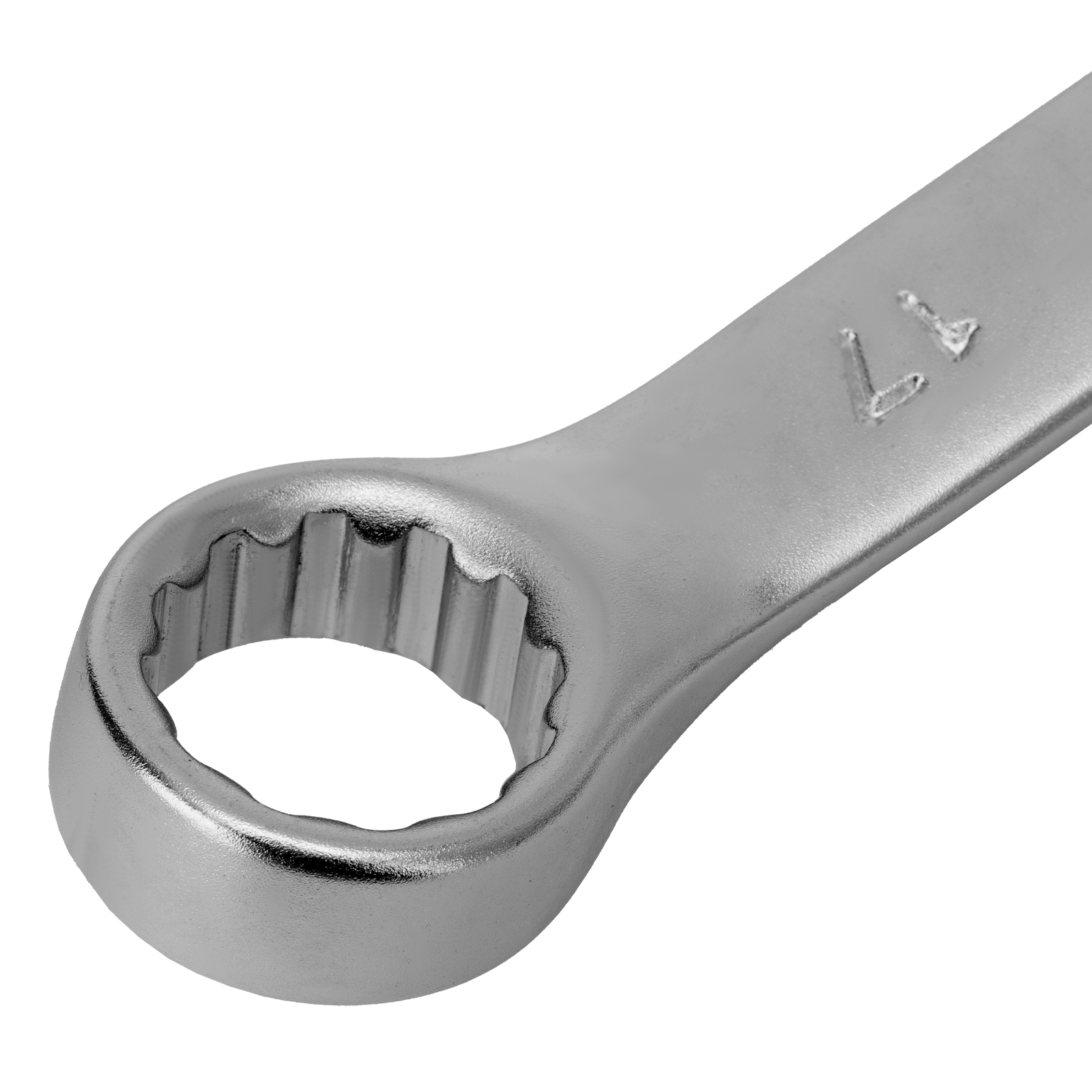 Ключ комбинированный, 17 мм, CrV, матовый хром Stels