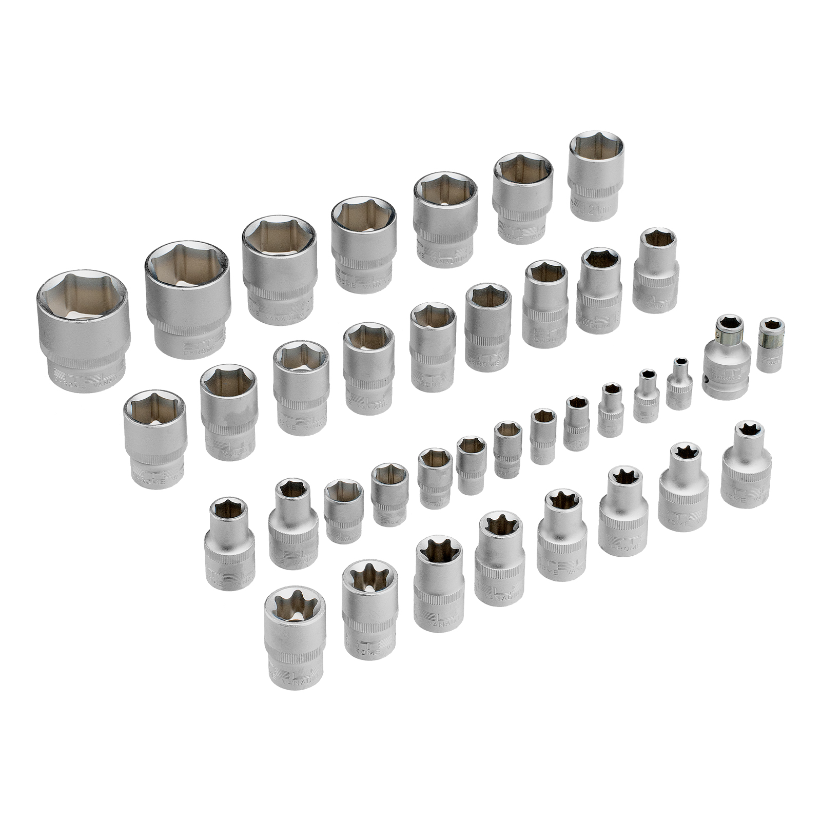 Набор инструментов, 1/4", 1/2", Cr-V, S2, усиленный кейс, 119 предметов Stels