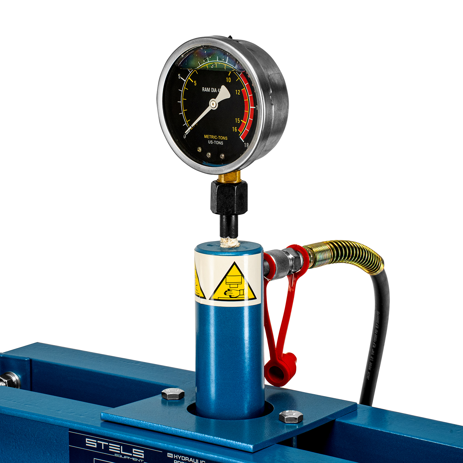 Пресс гидравлический с манометром, 12 т (комплект из 2 частей) Stels