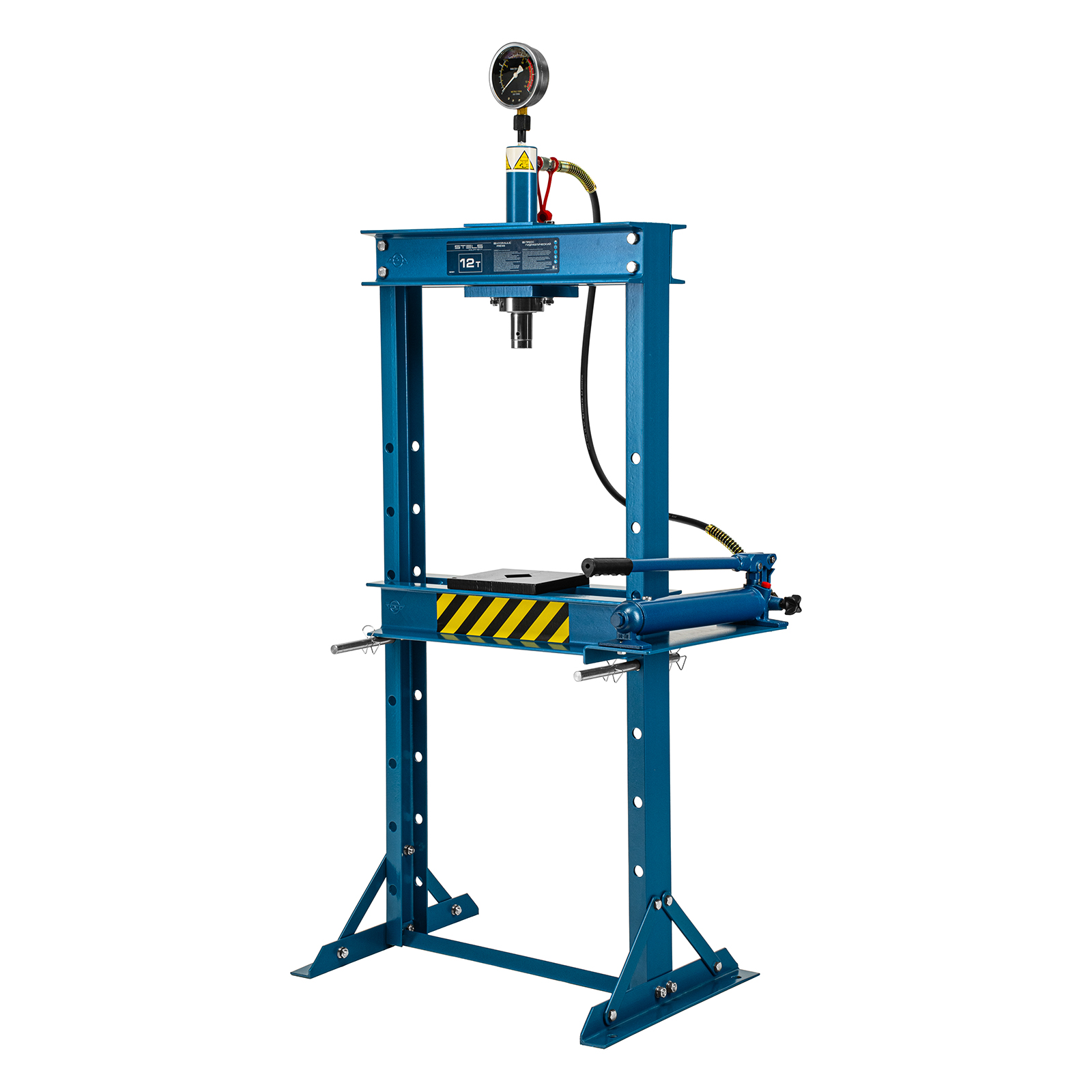 Пресс гидравлический с манометром, 12 т (комплект из 2 частей) Stels