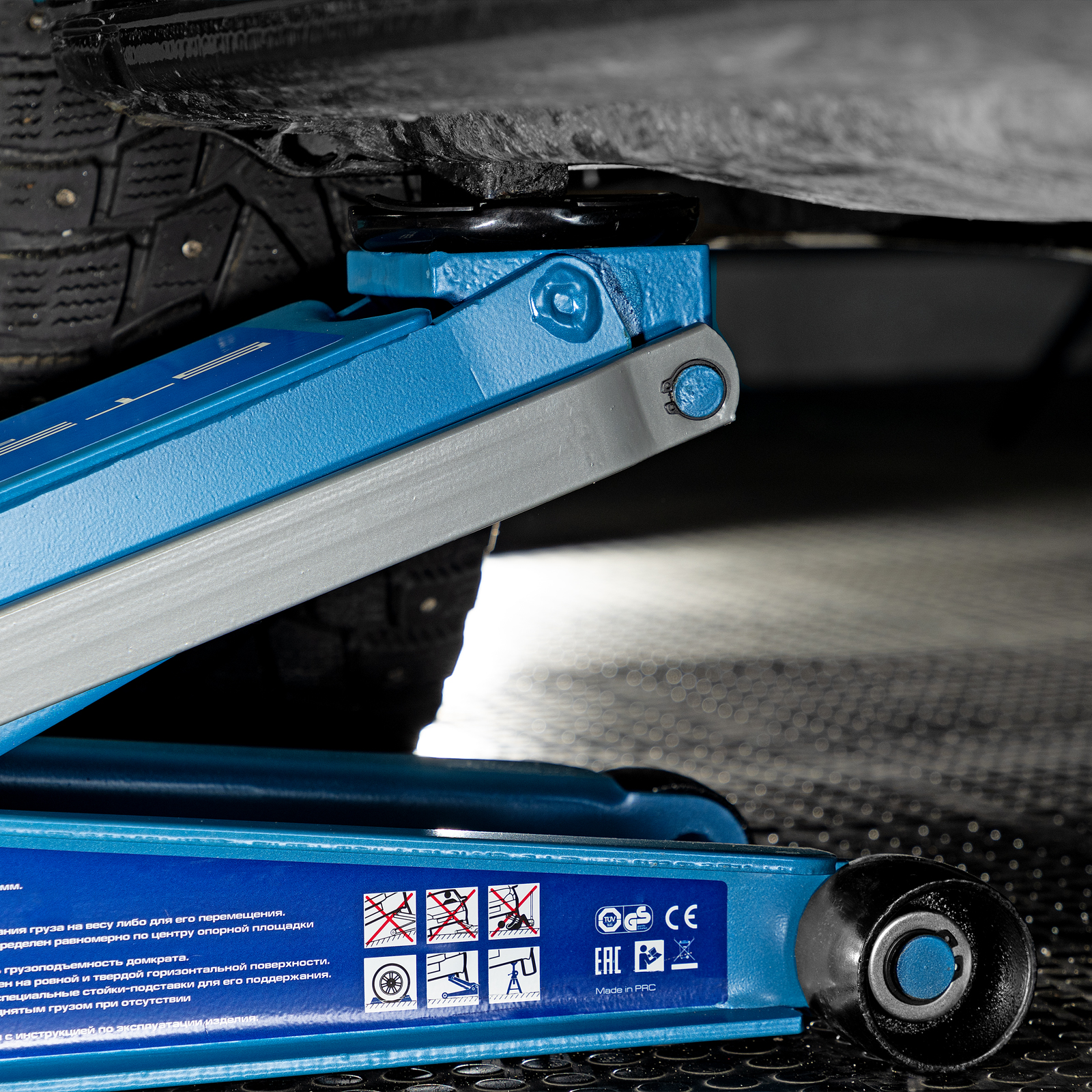 Домкрат гидравлический подкатной 3 т, быстрый подъем, Low profile quick lift, 75-505 мм, профессиональный STELS