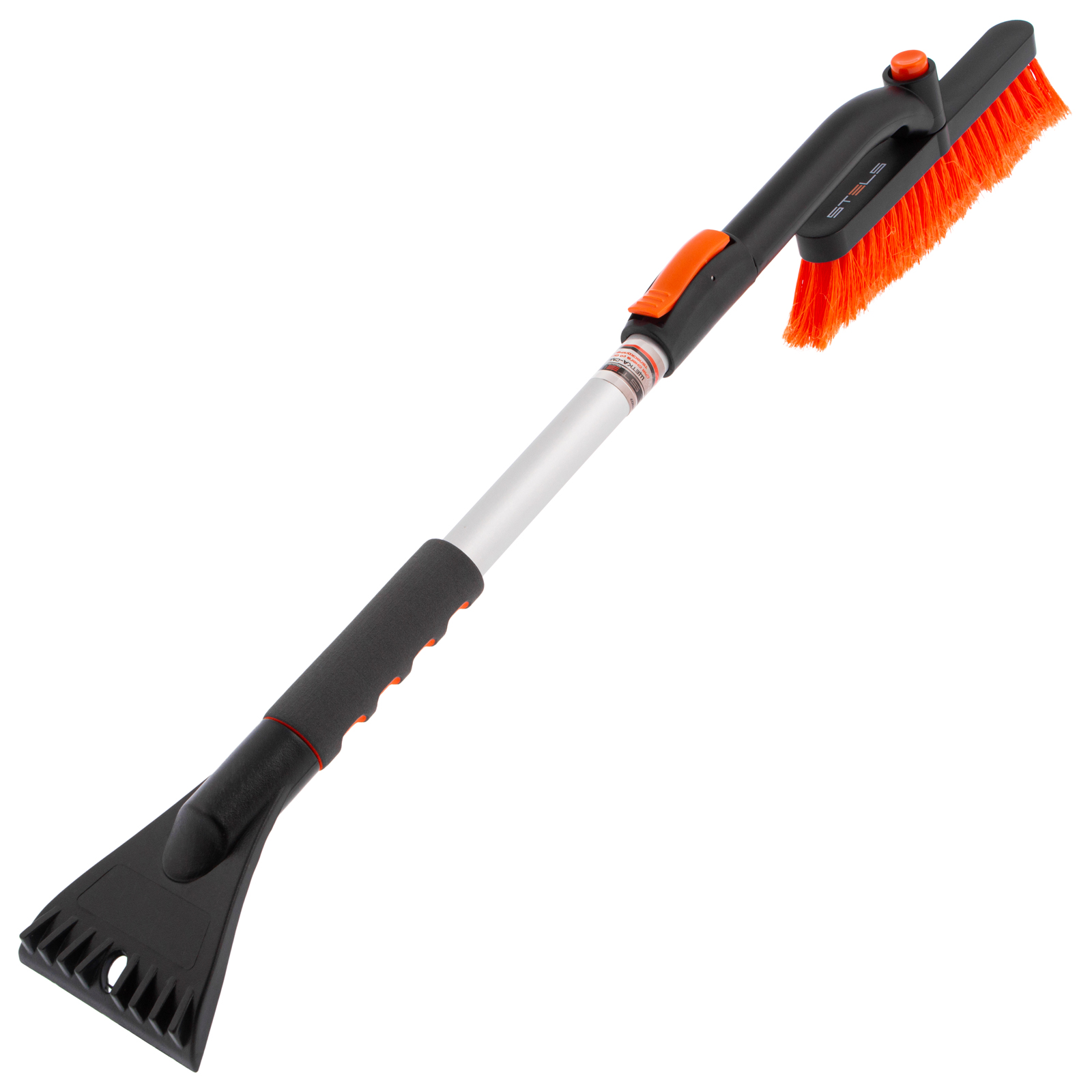 Щетка-сметка для снега со скребком телескопическая, поворотная голова, 690-910 мм Stels