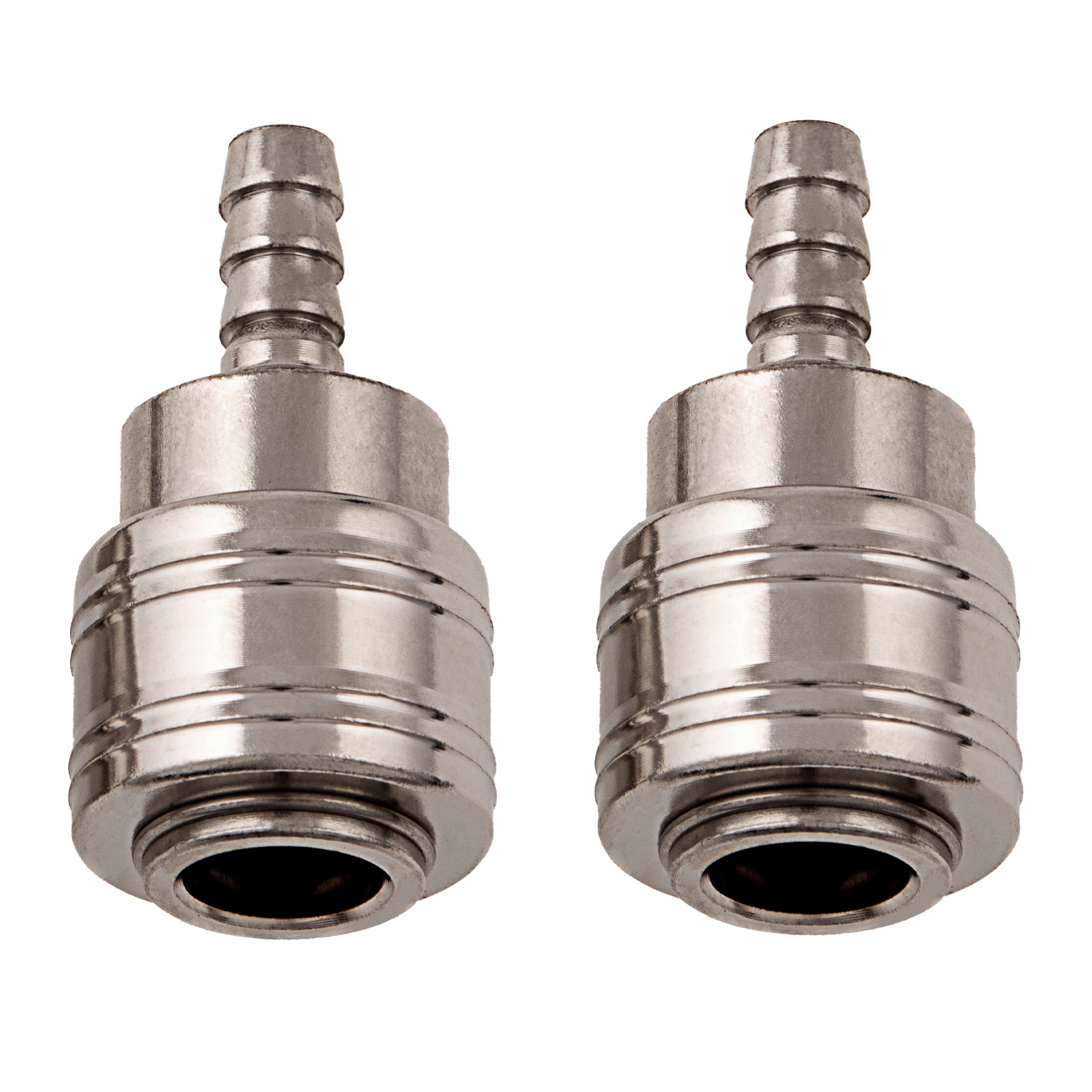 Муфта универсальная быстросъемная ("мама") 3/8, со штуцером "елка" под шланг 8 мм, 2 шт, Stels