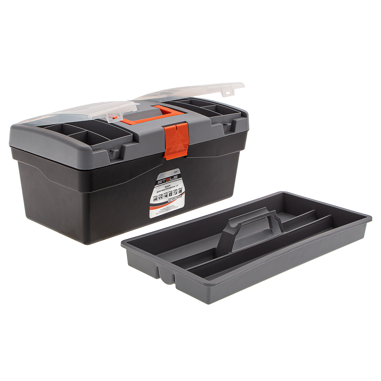 Ящик для инструмента 17", 420 х 220 х 180 мм, пластик Stels