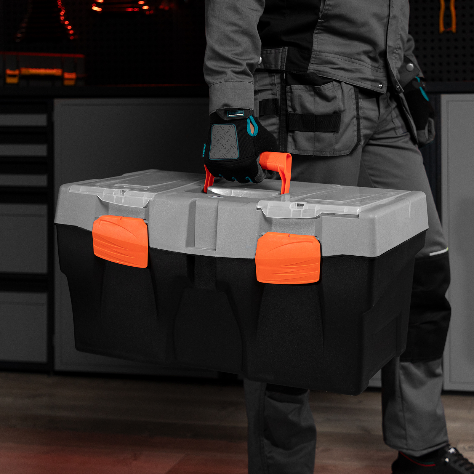 Ящик для инструмента 23", 590х300х300 мм, пластик Россия// Stels