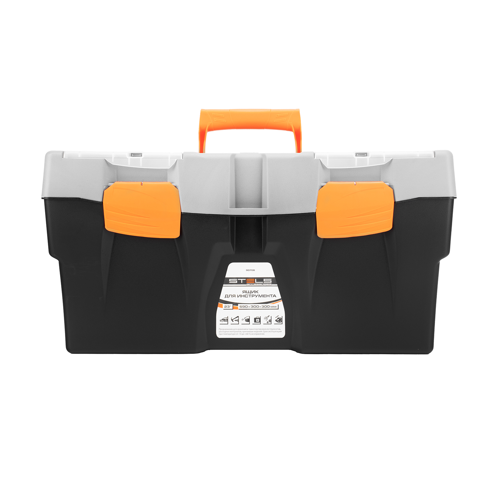 Ящик для инструмента 23", 590х300х300 мм, пластик Россия// Stels
