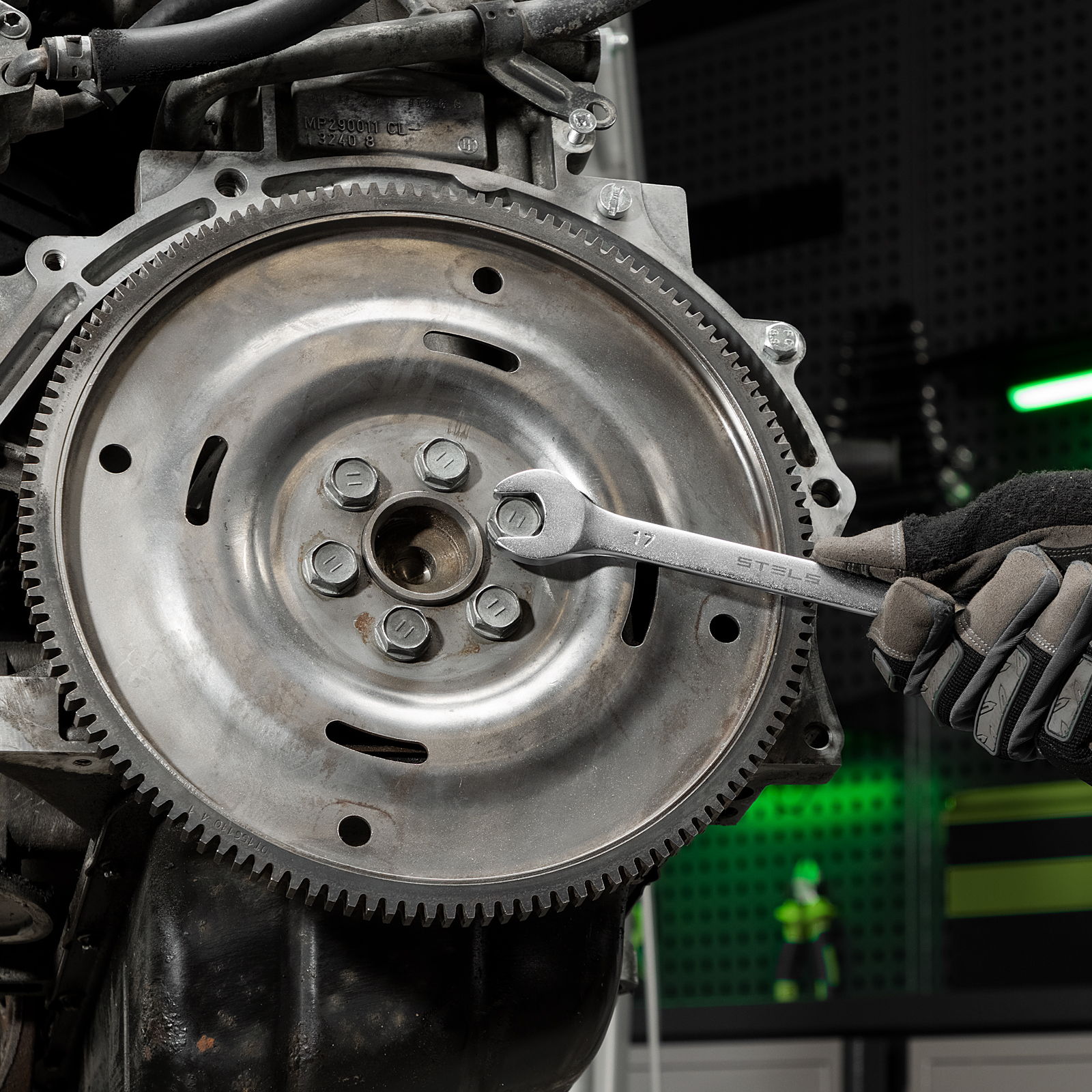 Набор ключей комбинированных 6-32 мм, 22 шт, CrV, матовый хром Stels