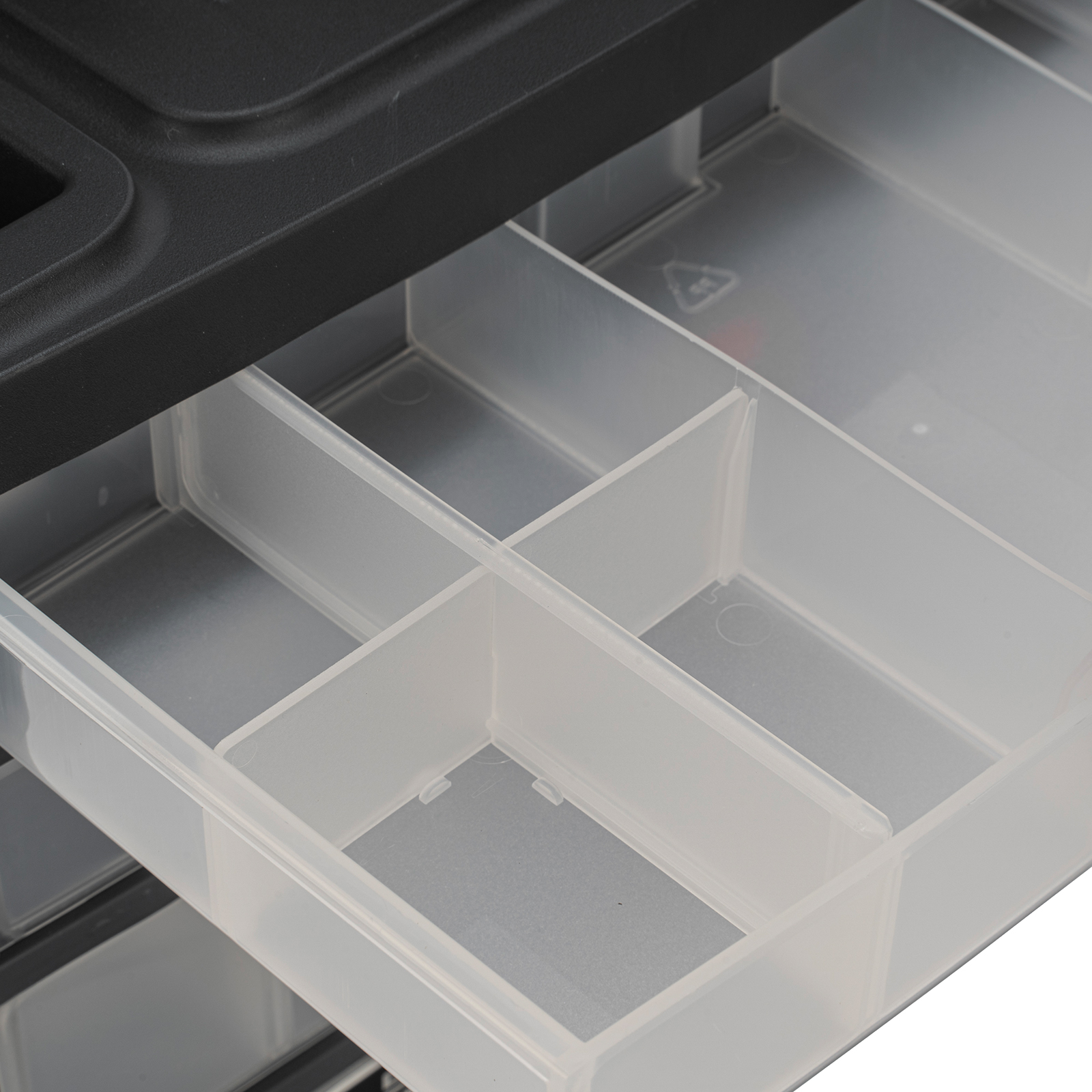 Органайзер для хранения с выдвижными лотками 310х150х260мм, 4 секции, пластик Stels