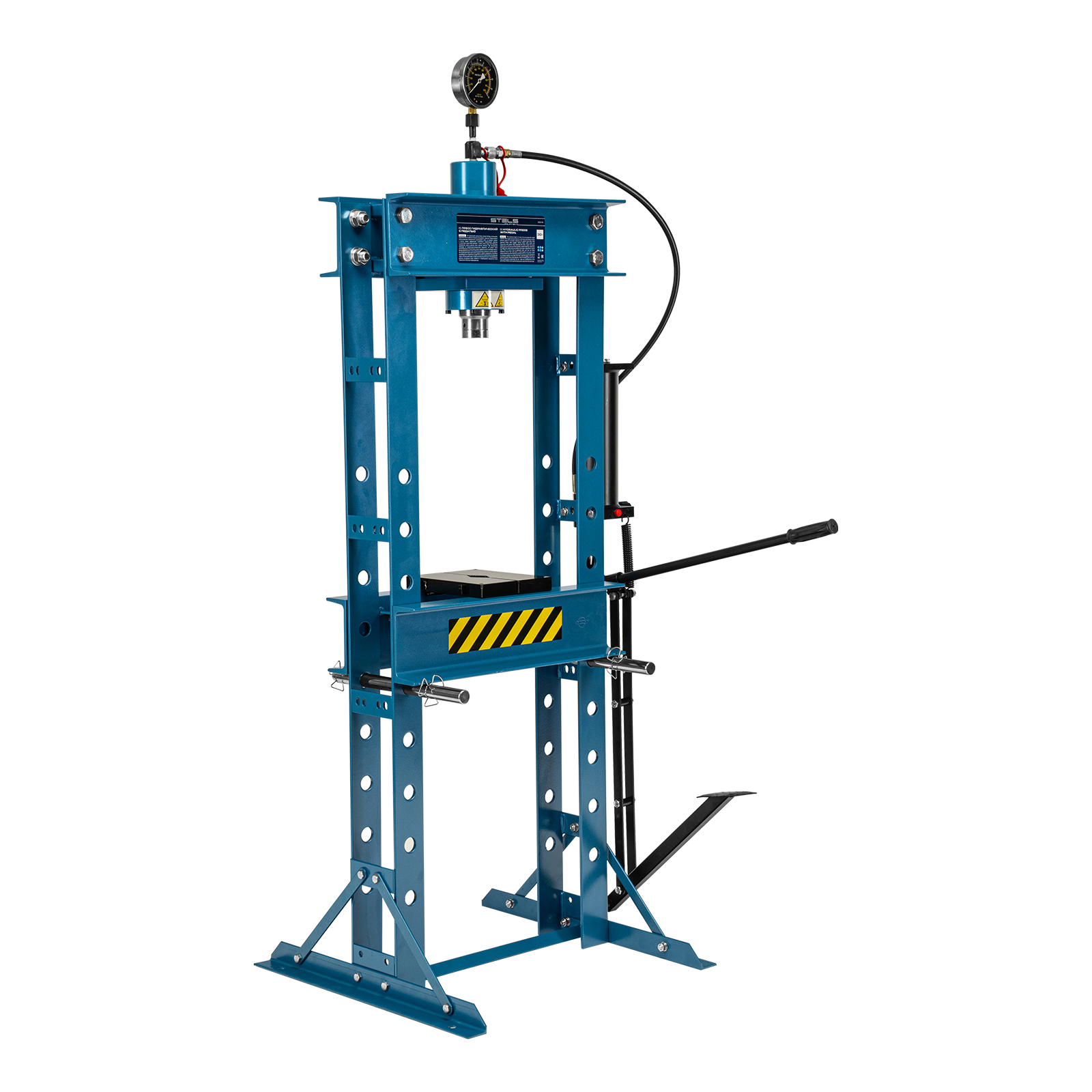 Пресс гидравлический с манометром и педалью, 30 т Stels