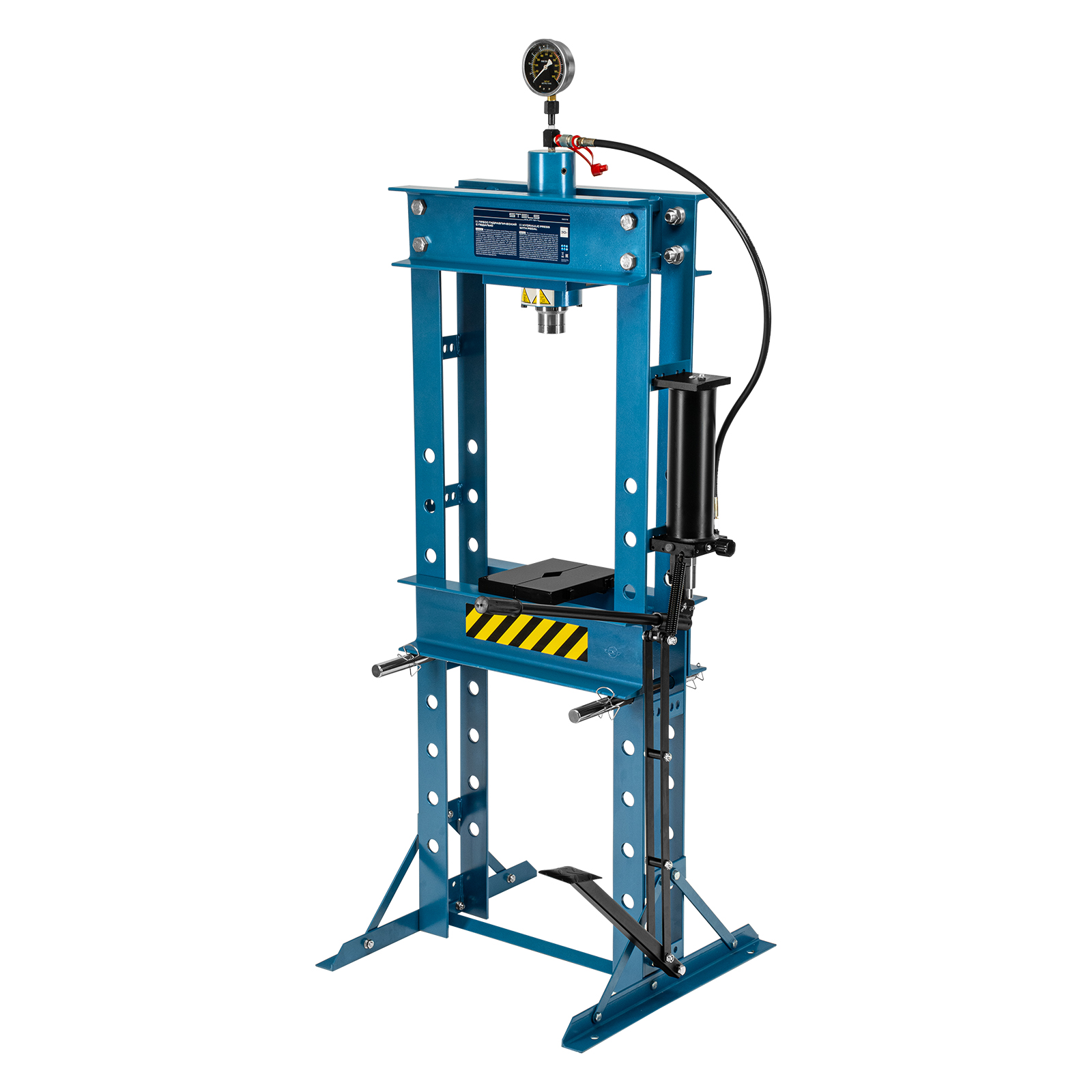 Пресс гидравлический с манометром и педалью, 30 т Stels