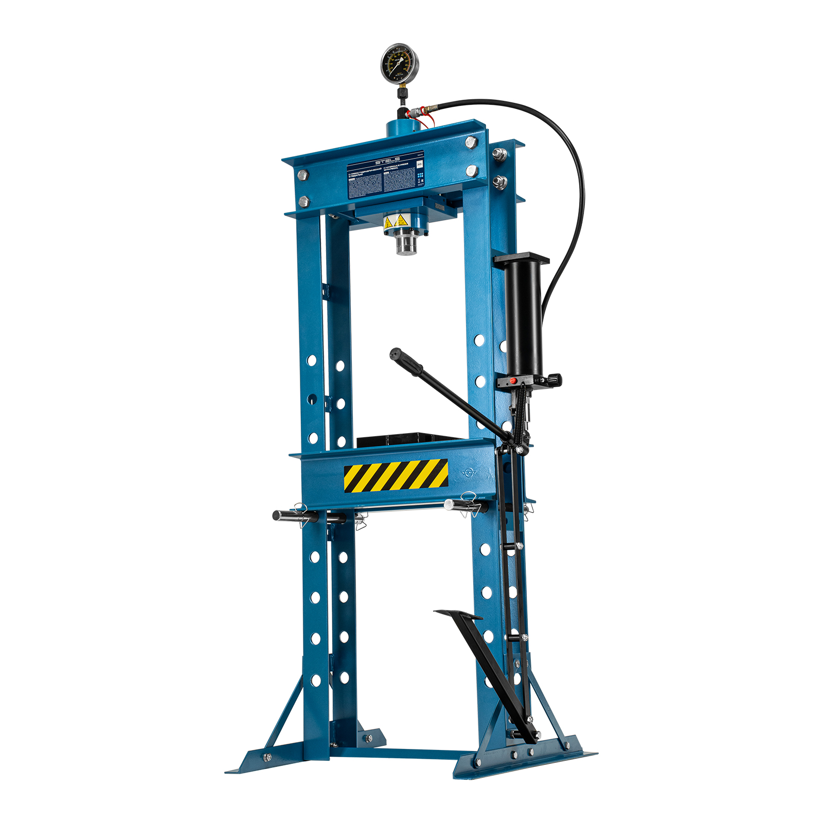 Пресс гидравлический с манометром и педалью, 30 т Stels