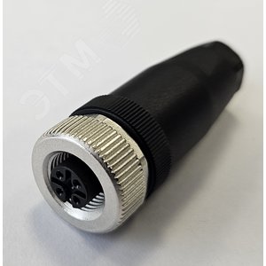 Разъем М12, 5A, гнездовой, винт, пластиковый, прямой, резьба PG7, кабельная часть