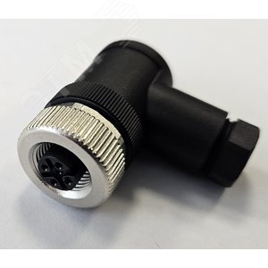 Разъем М12, кодировка 4A, гнездовой, винтовой зажим кабеля, пластиковый корпус, угловой, резьба PG7, кабельная часть