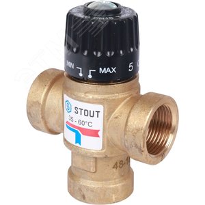 Клапан термостатический смесительный для систем отопления и ГВС 3/4' муфта