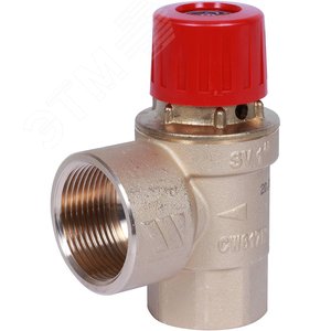 Клапан предохранительный 30x1' для систем отпления 3.0бар, Kvs=0.57м3/ч