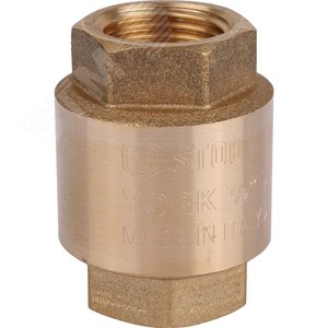 Клапан обратный пружинный муфтовый 1/2' с пластиковым седлом